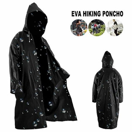 Waterproof Raincoat Jacket Mens Womens Long Hooded Rainwear EVA Rain Coat AU - Aimall
