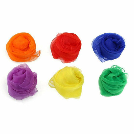 12pcs Gradient Juggling Silk Dance Magic Tricks Dancing Props Scarves Chiffon AU - Aimall