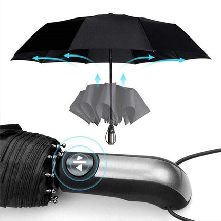 Automatic Umbrella Auto Open Close Compact Folding Anti Rain Windproof 10Ribs AU - Aimall