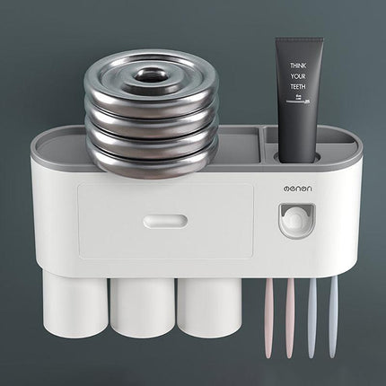Multifunctional Toothbrush Holder Handfree Automatic Toothpaste Dispenser Set AU - Aimall
