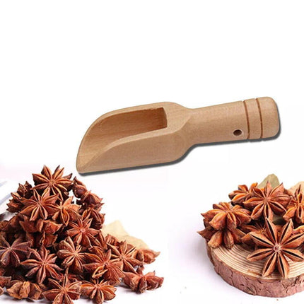 1/2/4/10 PCS Wooden Small Little Mini Scoop Salt Sugar Coffee Spoon Kitchen Tool - Aimall