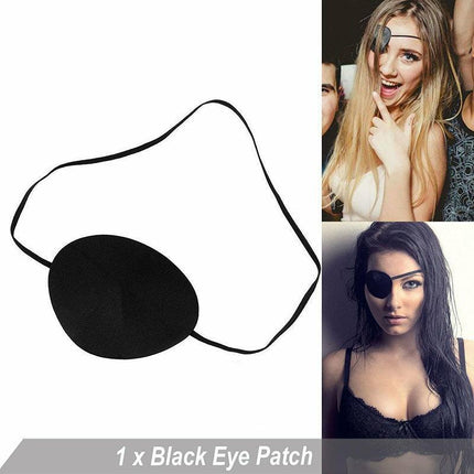 1/2/3/4/5PCS Eye Patch Shade Concave Washable Soft Adjustable Strap Black AU - Aimall