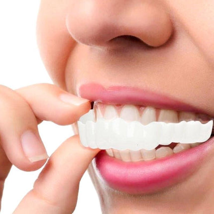 Snap On Bottom /Upper Lower False Teeth Dental Veneers Dentures Fake Tooth Smile - Aimall