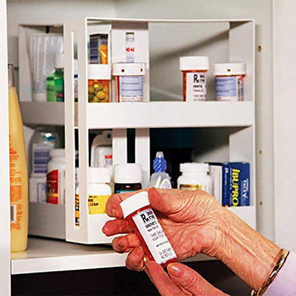 Slide Cabinet Organiser Rack Storage Pantry Kitchen Shelf Spice Jars Can Holder - Aimall