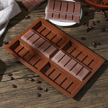 Chocolate Mould Bar Break Apart Choc Block Ice Tray Silicone Cake Bake Cook Mold - Aimall