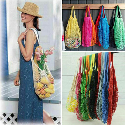 Mesh Net Turtle Bag String Shopping Bag Reusable Fruit Storage Handbag Totes AU - Aimall