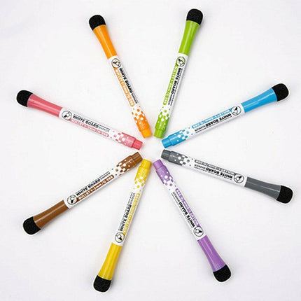 NEW 8 Colours Pen Painting Magnetic Whiteboard Non-toxic Erasable Mark Markers - Aimall
