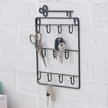 Door Back Organizer Key Holder Hanging Wall Mounted Hanger Hooks Storage Rack AU - Aimall