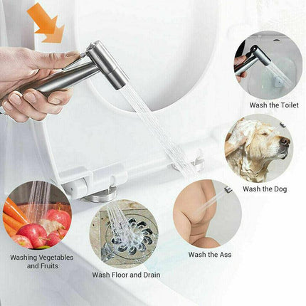 Hand Sprayer Kit Bidet Douche Toilet Spray Shattaf Shower Head Hose Diverter AU - Aimall