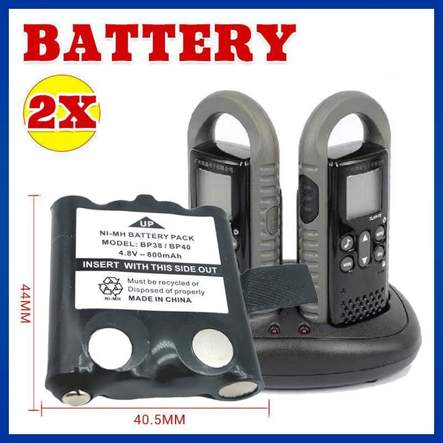 2 X Rechargeable Battery for UNIDEN BP38 BP40 UHF Handheld Radio Black AU Stock - Aimall