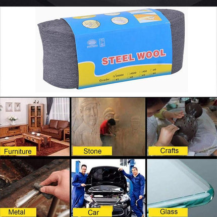 1/2/3/5PCS Grade 0000 Steel Wire Wool 3.2m For Polishing Cleaning Remover AU - Aimall