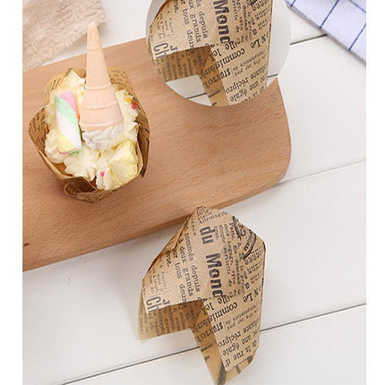 CAFE STYLE MUFFIN CASES WRAPPERS LINERS CUPS NEWSPRINT P50 300/PC - PATTY PANS - Aimall
