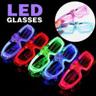 LED Glasses Light Up Shutter Shades Sunglasses Glow In The Dark Neon Party Toys - Aimall