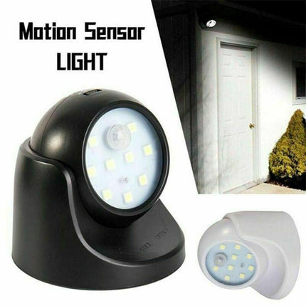 360° Battery Operated Indoor Outdoor Garden Motion Sensor Security LED Light New - Aimall