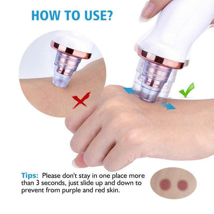 AU Vacuum Blackhead Remover Facial Skin Pore Acne Pimple 5Sucker Cleaner Machine - Aimall