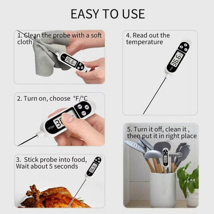 AU Candy Jam Meat Cooking Food Digital Thermometer Kitchen BBQ Temperature Probe - Aimall