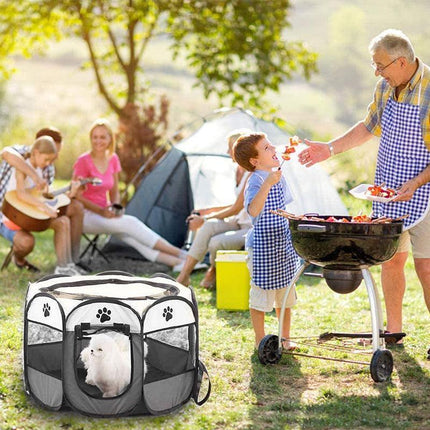 8 Panel Pet Tent Playpen Dog Cat Play Pen Bags Kennel Portable Puppy Crate AU - Aimall