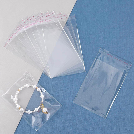 100-1000pcs Self Adhesive Seal Clear bag OPP Cellophane Plastic Cello Air Hole - Aimall