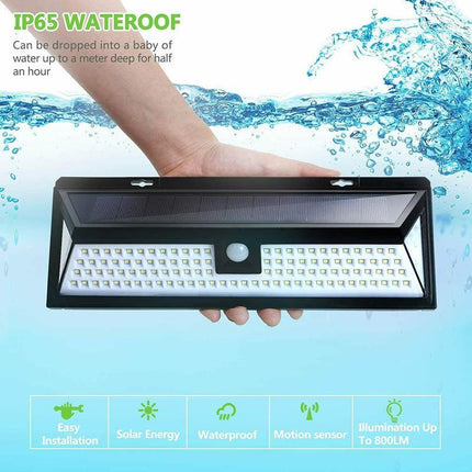 118 LED Solar Motion Sensor Light Security Outdoor Lamp Floodlight Garden IP65 - Aimall