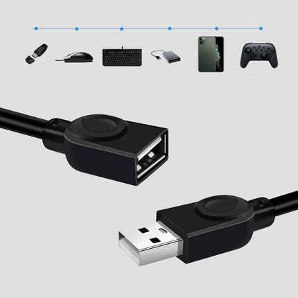 USB Extension Data Cable 2.0 A Male to A Female Long Cord for MacBook & Computer - Aimall