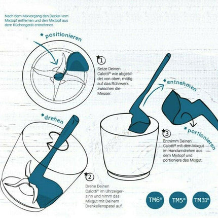 Rotary Scraper Rotating Spatula Kitchen Food Utensil For Thermomix TM5/TM6/TM31 - Aimall