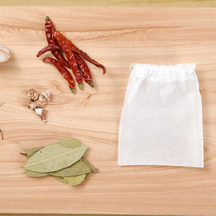 50x Reusable 100% Cotton Muslin Filter Bags Spices Herbs Tea Soup Drawstring AU - Aimall