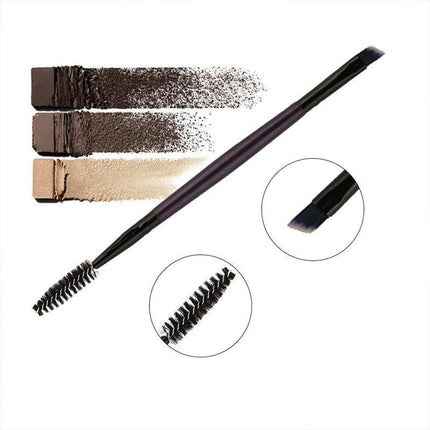 Eyebrow Brush Dual-ended Duo Brow Eyeliner Angled Cut Spoolie Brush Makeup Tools - Aimall