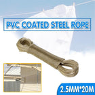 Clothes Line Cord Replacement UV Steel Wire Rope PVC coat 2.5mm × 20m Clotheline - Aimall