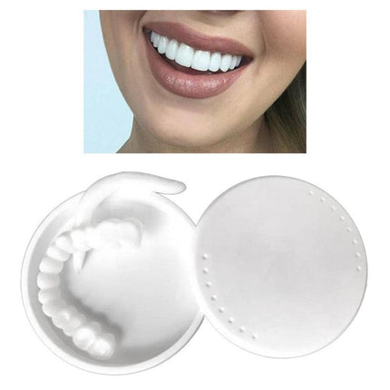 Snap On Bottom /Upper Lower False Teeth Dental Veneers Dentures Fake Tooth Smile - Aimall
