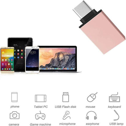 USB-C OTG Data Adapter USB 3.2 Type C Male to USB 3.2 A Female Cable Converter - Aimall