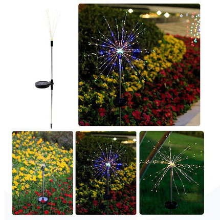 2X Fireworks LED Fairy String Lights Starburst Solar Xmas Garden Night Lamp AU - Aimall
