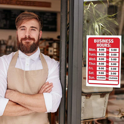 Business Hours Open Close Sign Clock Office Business Shop Door Restaurant Window - Aimall