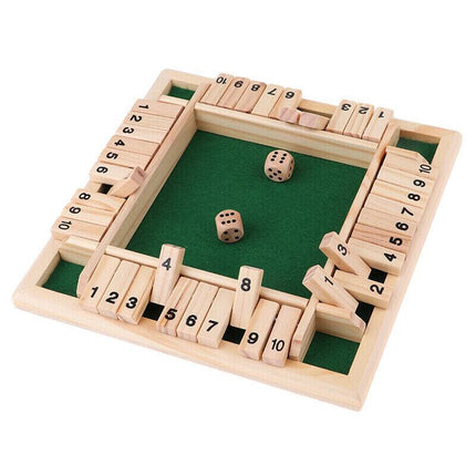 Shut the Box Game Wooden Board Number Drinking Dice Toy Family Traditional AU DM - Aimall