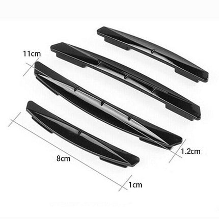 4pcs Universal Black Car Door Edge Anti-Collision Cover Scratch Protector Guard - Aimall
