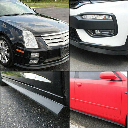 Universal Rubber Car Front Bumper Lip Skirt Protector Body Spoiler Splitter 2.5M - Aimall