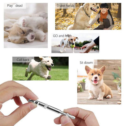 Dog Puppy Obedience Training Whistle Control Bark Stop Barking Deterrent to Pet - Aimall