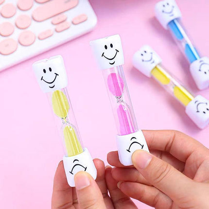 3 Mins Hourglass Sand Timer Kids Gifts Egg Kitchen Smiley Tooth Brushing Clock - Aimall
