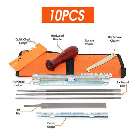 10PCS Chainsaw File Filing Kit Files Tool Chain Sharpener For Stihl AU Stock - Aimall