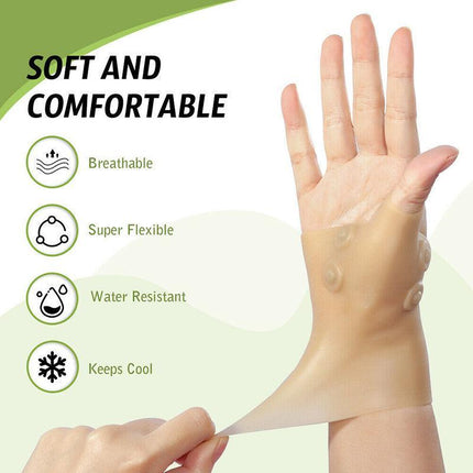 2x Gloves Gel Thumb Hand Wrist Support Arthritis Compression Brace Pain Relief - Aimall