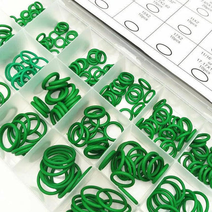 270 Pcs Air Conditioning O Ring Assortment Kit Green Air Con 18 Sizes Oring Gas - Aimall