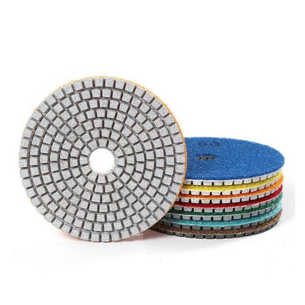 10PCS Diamond Polishing Pads Wet Dry 4" Set for Granite Stone Concrete Marble AU - Aimall