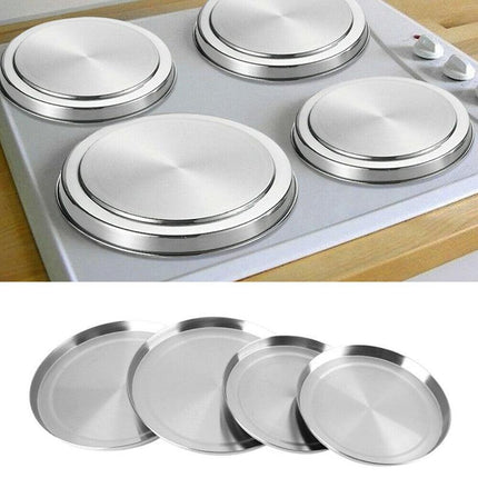 4Pcs Round Stainless Steel Electric Stove Top Burner Cooker Protection Covers AU - Aimall