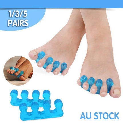 Reusable Soft Silicon Toe Finger Separator Nail Art Pedicure Polish Tool AU - Aimall