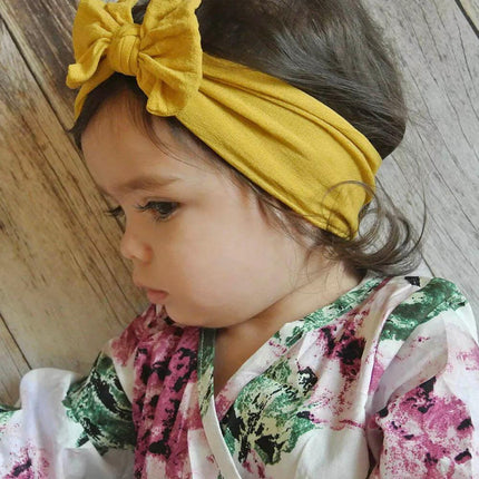 Baby Bow Headband Girl Infant Toddler Newborn Soft Knot Turban Hair Head Wrap AU - Aimall