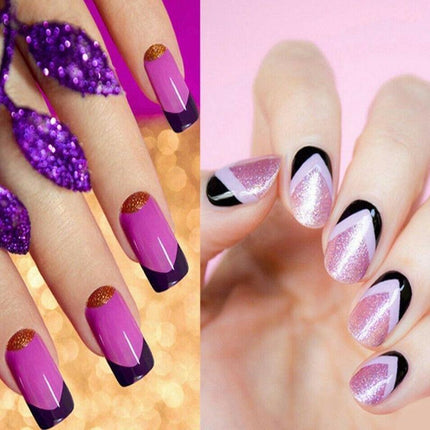 French Tip Nail Decoration Strip Sticker Stencil Guides Manicure Art AU STOCK - Aimall