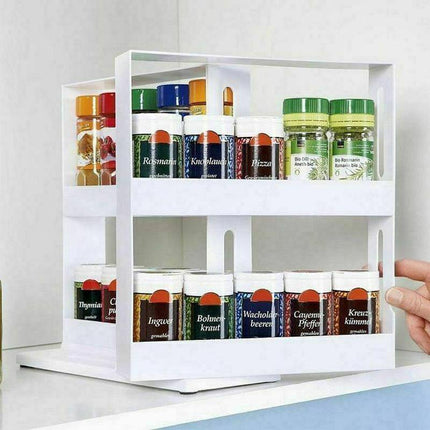 Slide Cabinet Organiser Rack Storage Pantry Kitchen Shelf Spice Jars Can Holder - Aimall