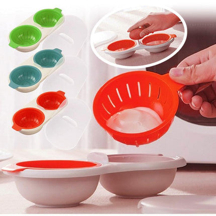 Egg Poacher Microwave Oven Kitchen Novelty Gadgets Sandwich Breakfast Cooker AU - Aimall