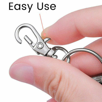 102 Swivel Lobster Clasp Clips Hook Alloy Key Ring Split Keychain Durable Diy AU - Aimall