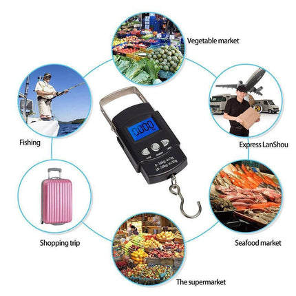 Portable LCD Digital Electronic Fishing Travel Luggage Hanging Weighing Scale AU - Aimall