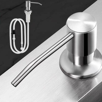 Stainless Steel Sink Soap Dispenser Extension Tube Kit Kitchen Sink Pumps Hand - Aimall